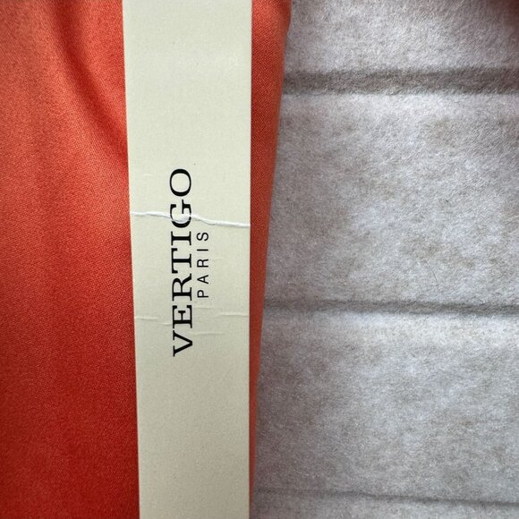 Women’s XS Orange Lace Sleeve Pencil Cocktail Party Dress NWT Square Neck - Picture 7 of 10